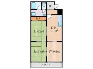 ロイヤルコ－ポの物件間取画像